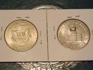 1967 - P Kennedy 40 Silver Half Dollar & 1976 - D Bicentennial Half Dollar 4