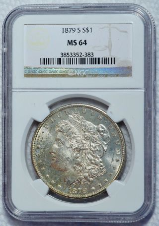 1879 S $1 Us Morgan Silver Dollar Coin (ngc Ms64 Ms 64) B0404