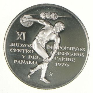 Silver - World Coin - 1970 Panama 5 Balboas - World Silver Coin - 36.  3g 215