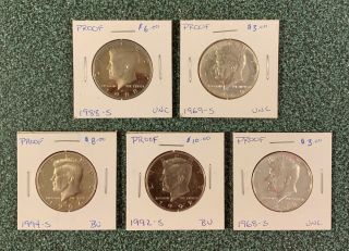 Kennedy Half Dollar Proof Set - 1968,  1969,  1988,  1992 & 1994