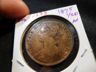 V275 Great Britain 1875 1/2 Penny Au