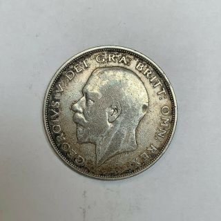 1924 Great Britain United Kingdom Uk King George V Silver Half Crown Coin