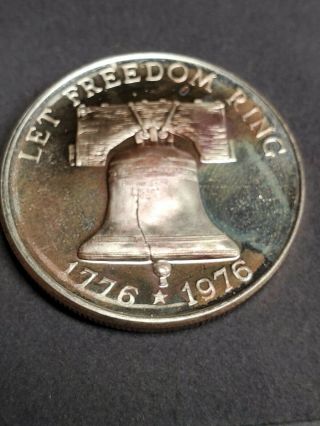 Let Freedom Ring Liberty Bell Trade Unit 1 Oz.  999 Fine Silver Coin Bright 1976.
