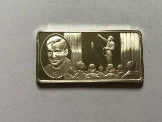 100 Greatest Americans Will Rogers 1 Oz.  925 Solid Sterling Silver Franklin