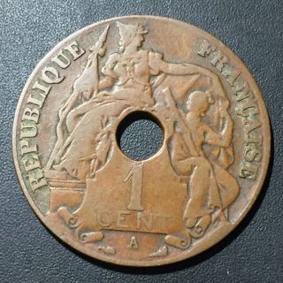 Old Foreign World Coin: 1920 - A France Indo - China 1 Cent