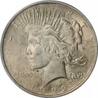 1922 VAM - 2C Extra Hair Peace Dollar $1 AU 53 ANACS (Top - 50) 3