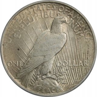 1922 VAM - 2C Extra Hair Peace Dollar $1 AU 53 ANACS (Top - 50) 4