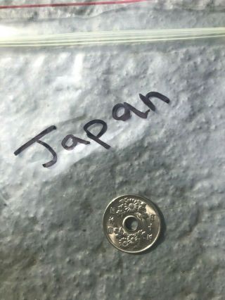 One 1 Japanese 50 Yen Coin