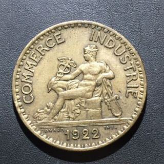 Old Foreign World Coin: 1922 France 1 Franc