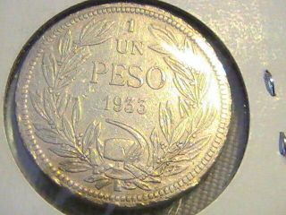 Chile 1 Un Peso 1933 Republica De Chile