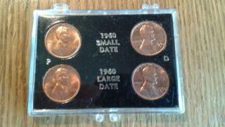 1960 Lincoln Cent Small Date And Large Date Coin Set