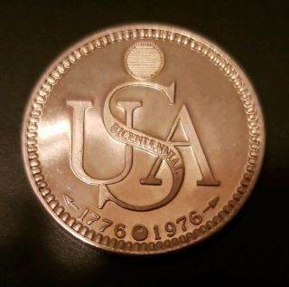 Bicentennial 1776 - 1976 Usa Panther On Reverse 1 Oz Silver Round.  999 Fine