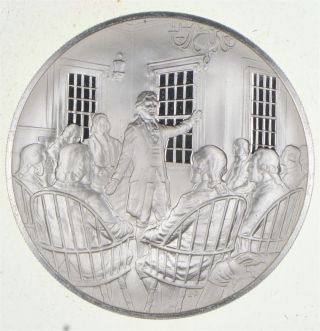 Sterling Silver - First Continental Congress.  925 Silver 24.  9 Grams Round 838