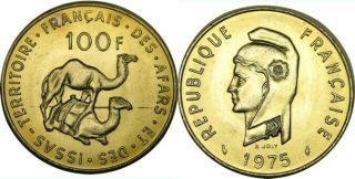 Elf French Afars & Issas 100 Francs 1975 Camel