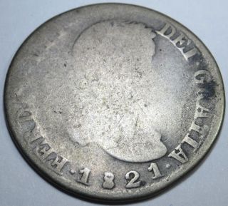1821 Az Zs Spanish Mexico 2 Reales Zacatecas Silver Piece Of 8 Real Two Bit Coin