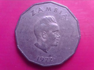 Zambia 50 Ngwee 1972 Big Coin Jun30