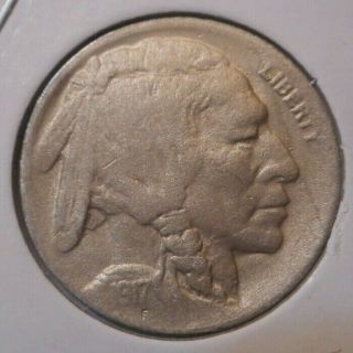 1917 D 5c Indian Head Buffalo Nickel ^ Tough Denver Key Date ^ ^horn Detail
