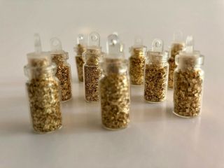 10 Glass Bottles Of Gold Flakes.  1ml.  Online
