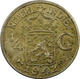 Netherlands East Indies - 1/4 Gulden - 1942 - Silver