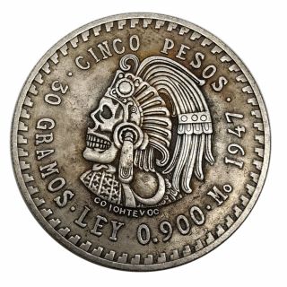 US 1921 Indian Skull Nickel Coin Zombie Metal Silver History Game Stamp Hobo 2