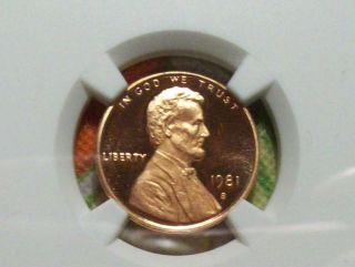 1981 - S Type 2 Lincoln Cent Ngc Pf 69 Red Ultra Cameo 1