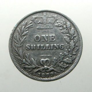 Queen Victoria Silver Shilling_great Britain_minted 1879_63 Year Reign