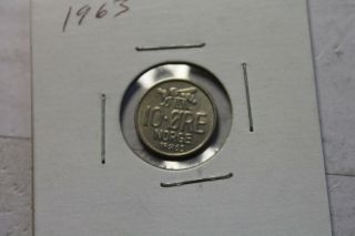 1963 Norway 10 Ore - Vintage Coin