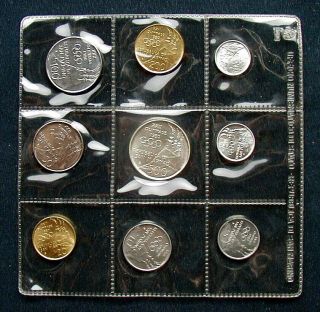 1980 San Marino Italy Complete Set 9 Coins With Silver Russia Olympic Games Unc