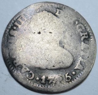 1795 Spanish Silver 1/2 Reales Piece Of 8 Real Us Colonial Pirate Treasure Coin