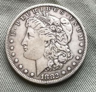 1882 - P Morgan Silver Dollar Coin $1 United States Philadelphia 90 Silver