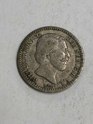 1862 10 Cents Willem Iii Koning Der Ned G H V L Silver Coin