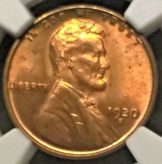 1930 - S Lincoln Cent Ngc Ms65rd
