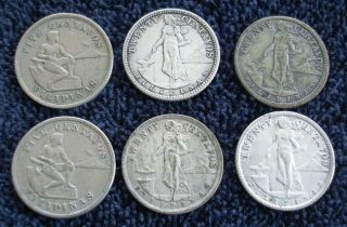 15 Different Philippine Coins 1903 - 1945 some Silver 2