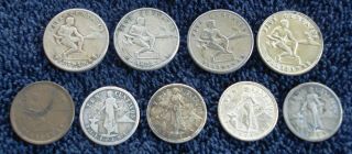 15 Different Philippine Coins 1903 - 1945 some Silver 4