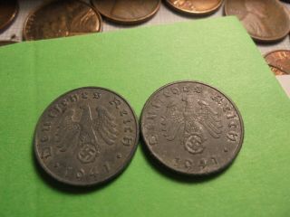 2 - - -) German 3rd Reich 1941 A - 5 Reichspfennig Wwii Coins Gre51941