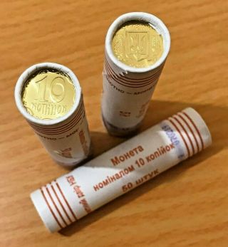 Ukraine - Bank Roll (50 Coins) X 10 Kopiyok (kopecks) 2019,  Km - Bu,  Unc