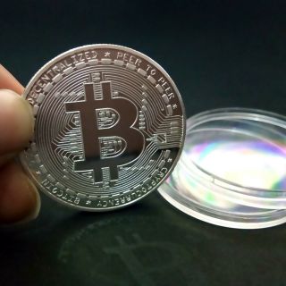 Commemorative Bitcoin Coin Silver Round Collectors Virtual Coins Craft 3