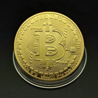 Commemorative Bitcoin Coin Gold Plated Round Collectors Bit Coins Craft 3