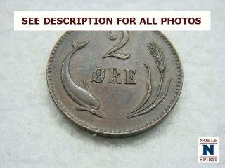 Noblespirit (ct) Premium World Coins 1880 Denmark 2 Ore Xf