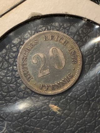 Germany 20 Pfennig 1873 F Rare