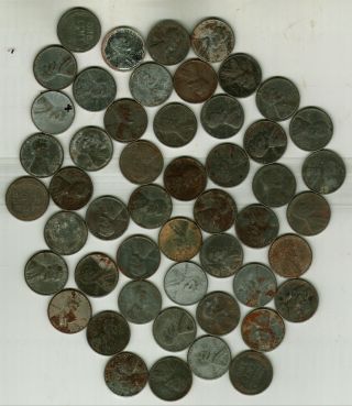 Roll Of 50 1943 Steel Pennies