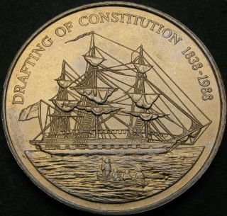 Pitcairn Islands 1 Dollar 1988 - Drafting Of The Constitution - Aunc - 3458 ¤