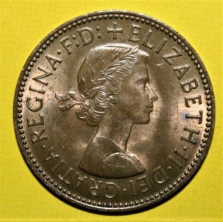 Great Britain 1/2 Penny 1962 Brilliant Uncirculated Coin - Queen Elizabeth Ii