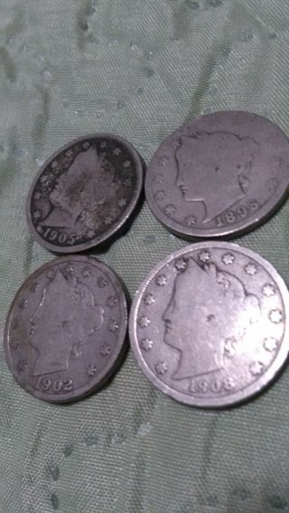 4 Liberty Nickels
