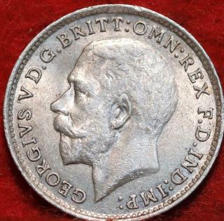 Uncirculated 1917 Great Britain 3 Pence Silver Foreign Coin