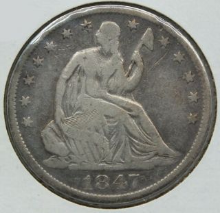 1847 - O Seated Liberty Half Dollar - Orleans Bd257