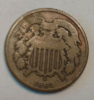 1864 2 Cent Piece Good -