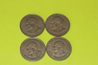 Kenya Coins 4ea - 1 Shilling Coins Date Of Coins Are From 1966 - 1973