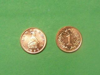 Zimbabwe 1997 Cent Km1a Uncirculated Coin