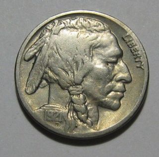 1921 S Buffalo Nickel - Fine,  / Soft Reverse - 62sa